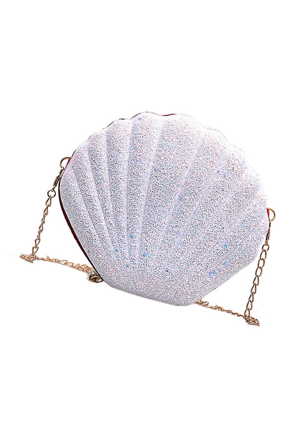 Trendy Sequins Shell Bag Crossbody Purse Evening Handbag For Theme Parties