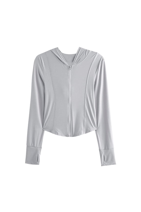 UV Sun Protective Coat Women Breathable Quick Drying Full Zip Hooded Jackets