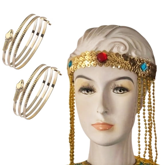 Yokua Unique Headband Egyptian Headband Snake Shape Bangle for Woman Teenagers
