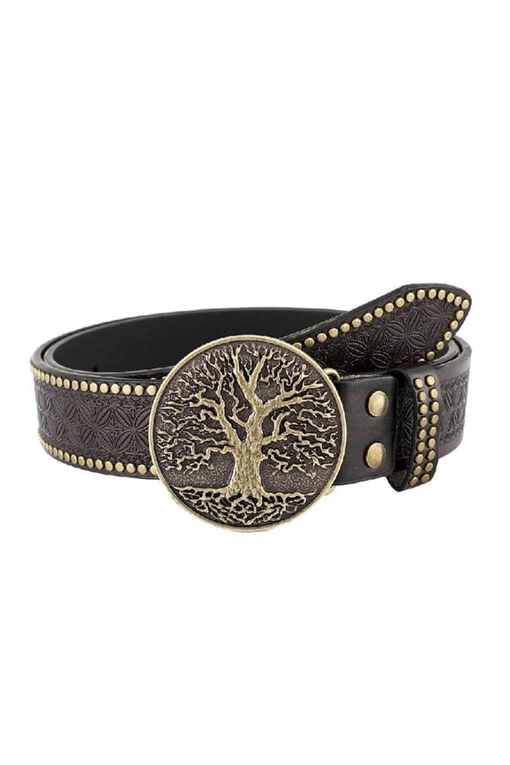 Unique Teens Retro Embossed Buckle Belt Eye-Catching Adjustable Waist Straps
