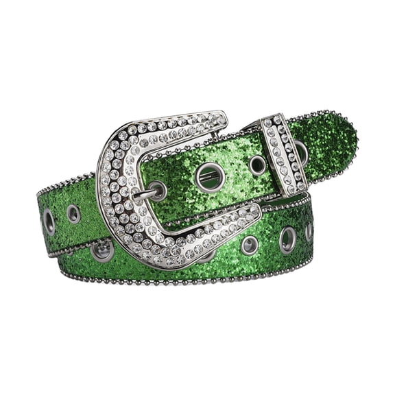 Yokua Unique Waist Belt Shinning Rhinestone Belt for Woman Men Jeans Formal Dress