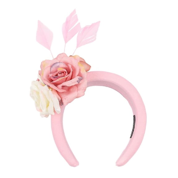 Yokua Vintage Colorful Headpiece Feathers Fancy Headband FlapperHeadwear for Party