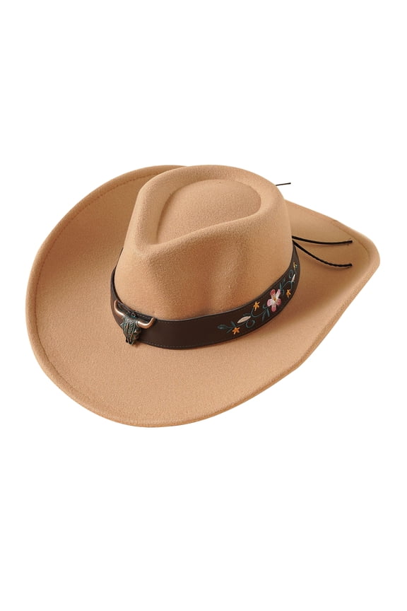 Vintage Mexican Hat Halloween Felt Wide Brim Caps Cowboy Hats Party Decor