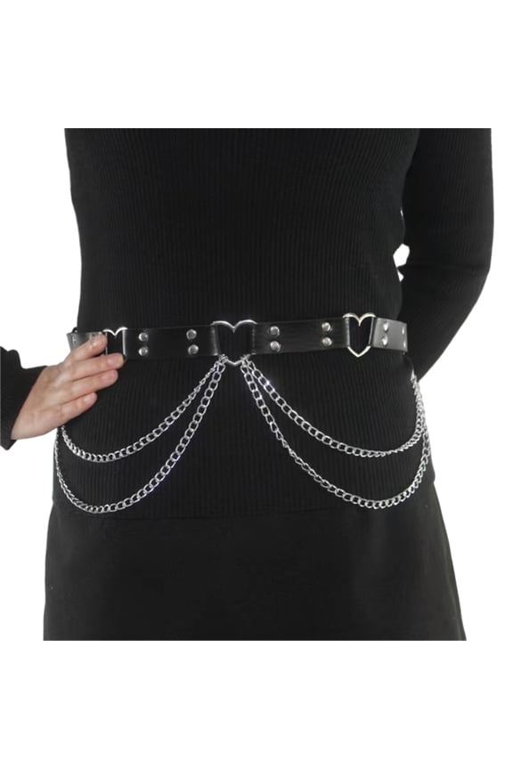 Waist Belt Chain Punk Belt for Dancers Costume Belt for Jeans Dresses