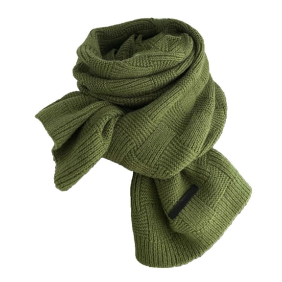 Yokua Warm Knitted Scarf Long Neck Scarf Solid Color Shawl For Winter Everyday Wear