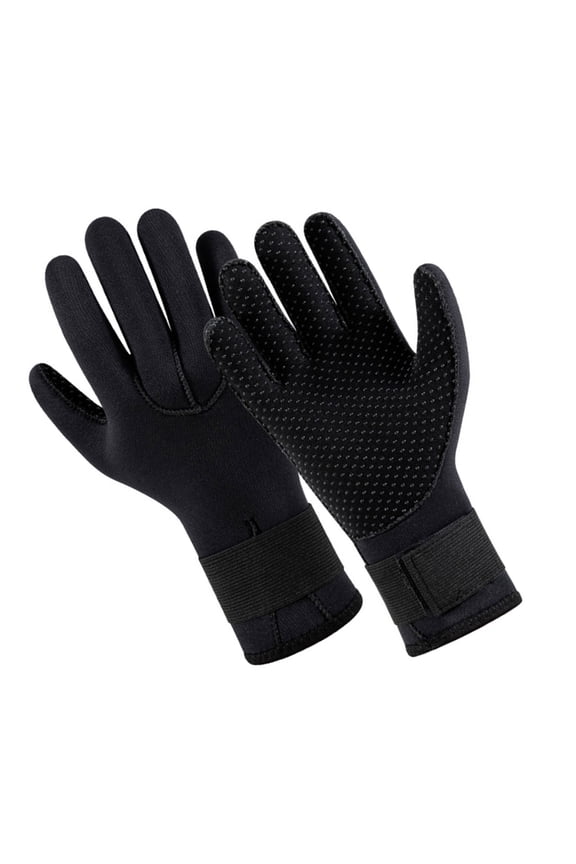 Water Gloves, Neoprene Gloves Wetsuit Winter Gloves with Adjustable Waist Strap