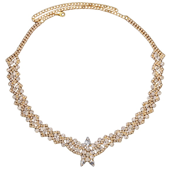 Yokua Wedding Forehead Chain Bridal Rhinestone Head Chain Boho Crystal Headpiece