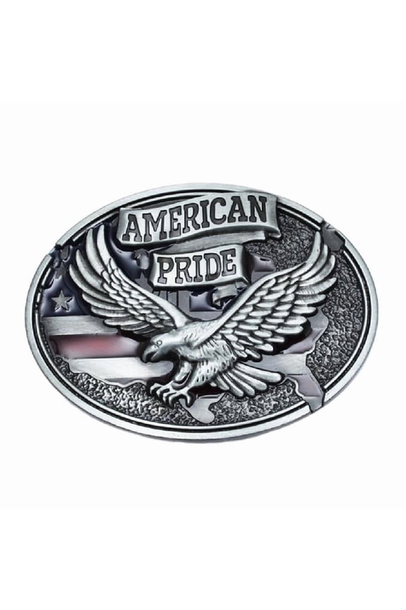 Western Belt Buckle Bronze Color Engraved Eagle Buckle Gift for Husband