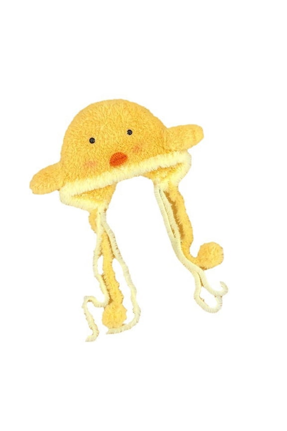 White Chicken Hat with Ear for Winter Sports Cycling and Climbing Winter Hat