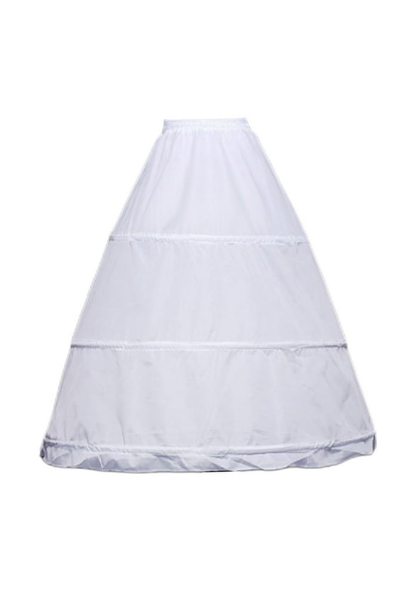 Women 3 Hoops A-Line Petticoat Adjustable Drawstring Waist Wedding Bridal Dress