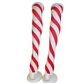 thumbnail image 1 of Yokua Women Christmas Peppermint Candy Cane Thigh High Socks Red White Striped Print Over Knee Long Stockings Hallowee Cosplay Tights Hosiery, 1 of 13