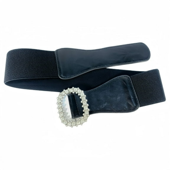 Yokua Women Elastic Waist Belt Sequins Glitters Corset Stretchy Band Leopards Belt