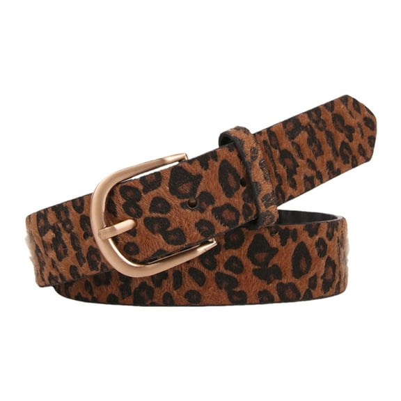Yokua Women Fashion Leopard Pattern Belt Adjustable PU Waistband for Everyday Wear