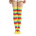 thumbnail image 1 of Yokua Women Girls Fancy Rainbow Colorful Stripes Over Knee Long Socks Halloween Cospla, 1 of 15