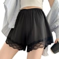 thumbnail image 1 of Yokua Women Ice Silk Lace Edge Culottes Wide Leg Safety Shorts Underpants for Dresses, 1 of 17