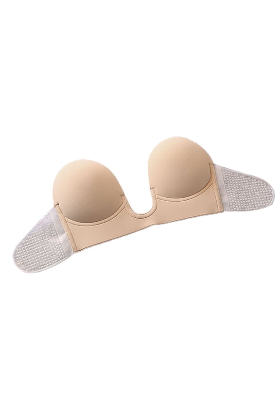 Women Invisible Strapless Silicone Sticky Bra Push Up Adhesive Breast Pad Reusable Backless Deep U-Shaped Underwear