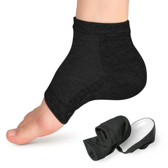 Yokua Women Men Invisible Lift Heel Pads Stretchy Solid Color Height Increase Socks