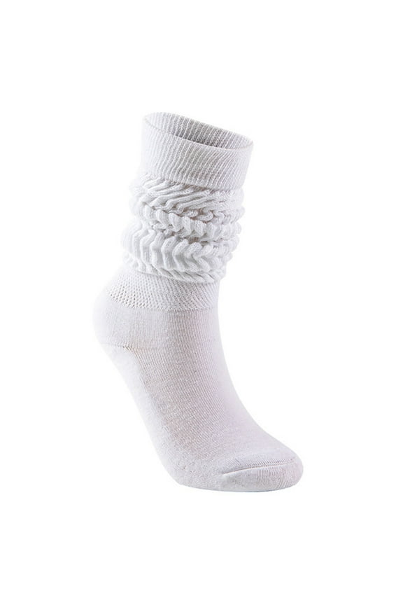 Women Men Multicolor Slouch Boot Socks Casual for Extra Long Loose Stacked Chunky Ruched Bubble Scrunch Knee High Stocki