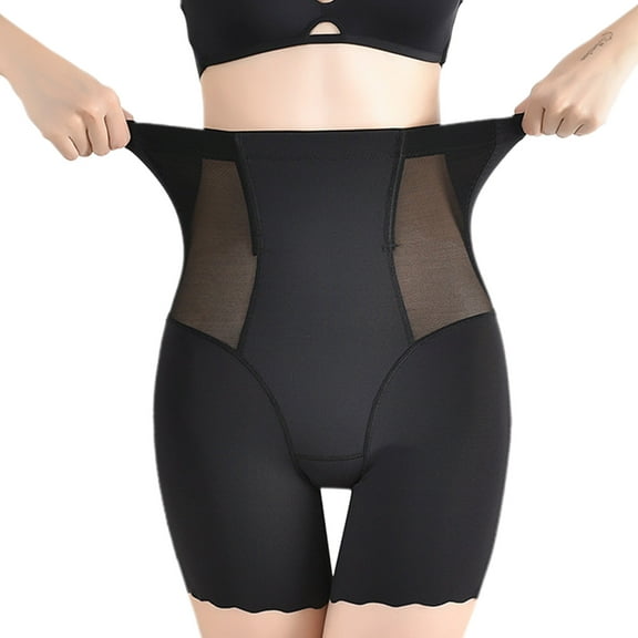 Yokua Women Mesh High Waist Body Shaper Shorts Tummy Control Shapewear Thigh Slimmer Seamless Safety Pants Butt Lifter Panties