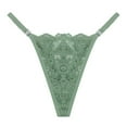 thumbnail image 1 of Yokua Women Sexy Low Waist Thongs See Through Lace Briefs T-Back Lingerie Underwear, 1 of 15