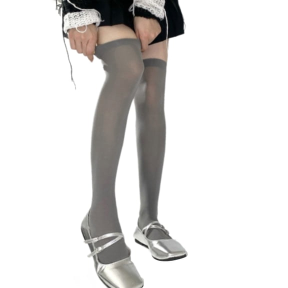 Yokua Women Thigh High Socks Over the Knee Tube Socks Opaque Thigh High Stockings