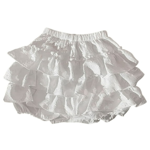 Yokua Women Tiered Ruffle Bloomers Pumpkin Shorts Japanese Cute Frilly Knickers Pants