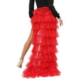 thumbnail image 1 of Yokua Women Tiered Tulle Long Skirts Detachable Bandage Overskirt for Party Wedding, 1 of 18