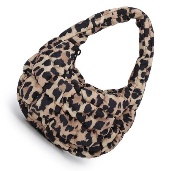 Yokua Women Underarm Bag Quilted Armpit Bag Cloud Bag Handbag Leopard Shoulder Bag