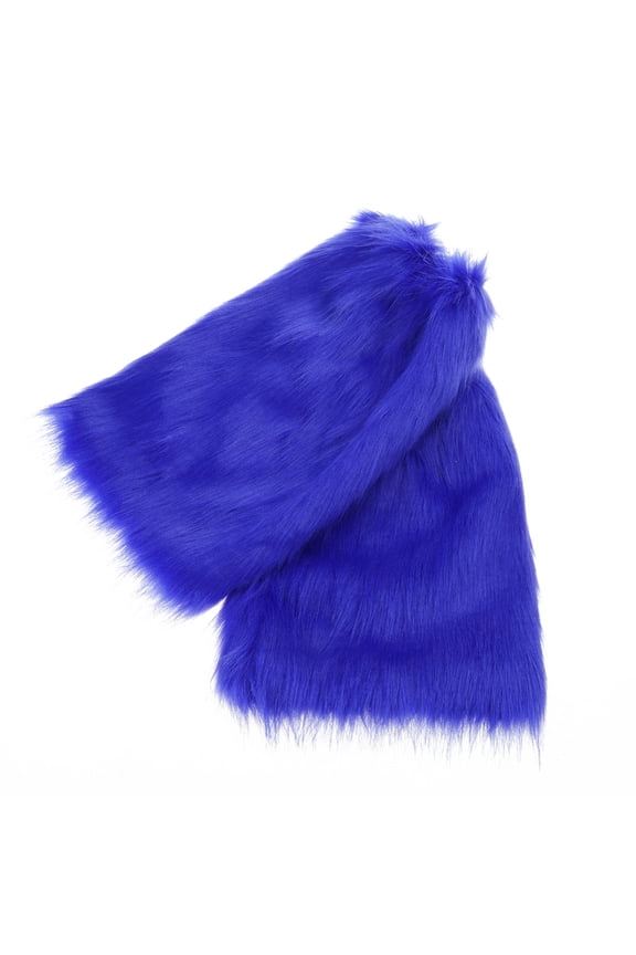 Women Winter Solid Color Faux Fur Leg Warmer Hipster Warm Calf Socks Partywear