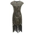 thumbnail image 1 of Yokua Women's 1920s Vintage Beaded Sequins Fringe Flapper Dress for Evening Parties, 1 of 13