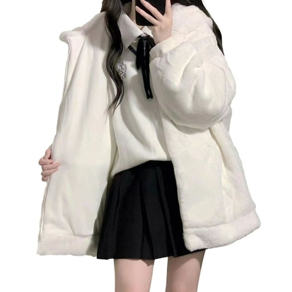 Yokua Women's 2023 Sherpas Fleece Jacket with Hooded Winter Fleece Jackets Outwear