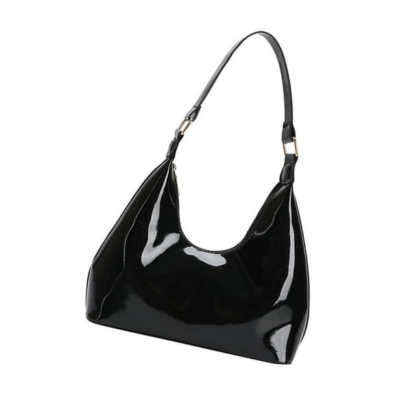 Yokua Women's Casual Fashion Shoulder Bag Glossy PU Leather Underarm Purse Satchel