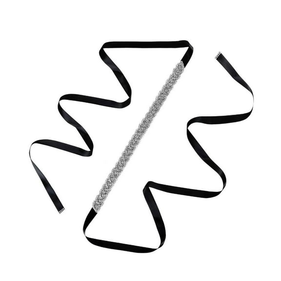 Yokua Women's Glittering Rhinestones Belt Evening Dresses Waistband Elegant Belt