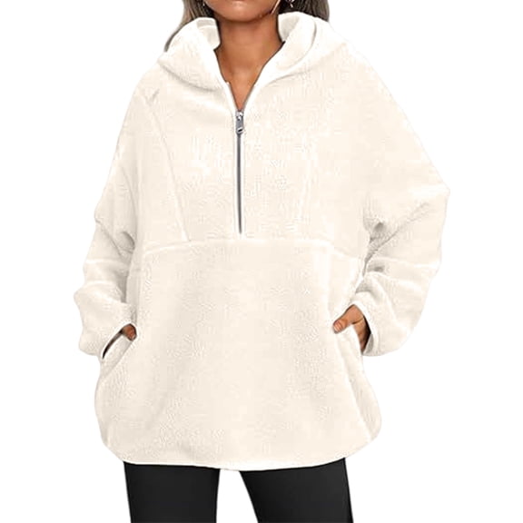 Yokua Women's Half Zip Hooded Fleece Jacket