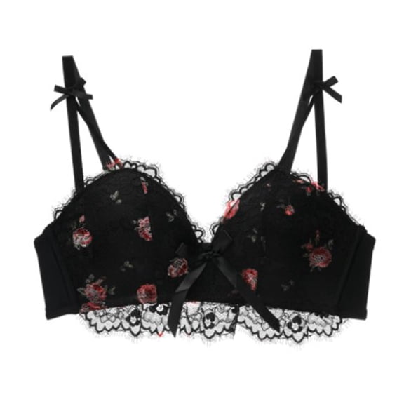 Yokua Women's Plus Size Lace Bra with Added Support Comfortable Push Up Wirefree Bra