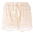 thumbnail image 1 of Yokua Womens Bowknot Ruffled Lace Shorts Half Slip Safety Cake Pant Frilly Knickers, 1 of 11