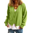 thumbnail image 1 of Yokua Womens Button Up Cardigan Knit Fabric Simple Design Long Sleeve Sweater Jacket, 1 of 8