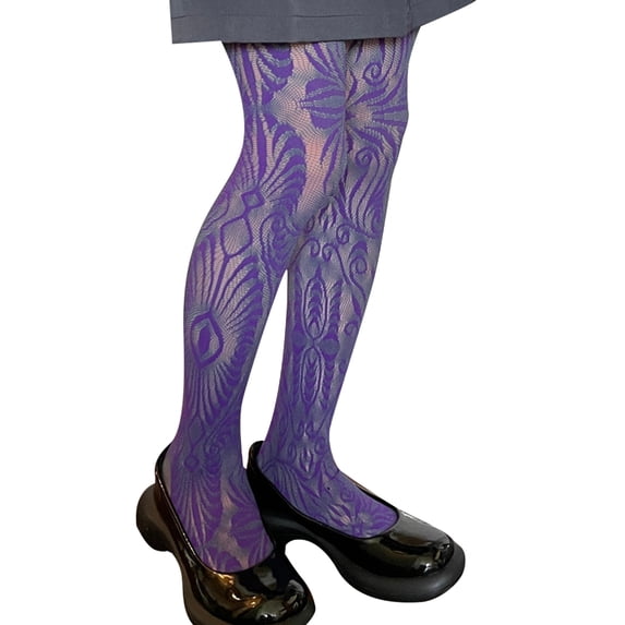 Yokua Womens Fishnet Stockings Rose Lace Tights Pantyhose Hollow out Patterned Tights
