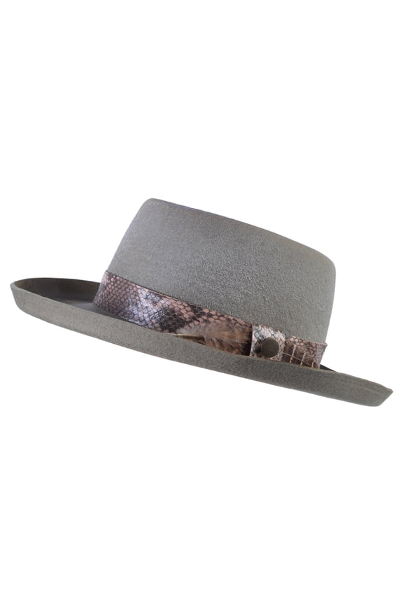 Wool Homburg Top Hat Western Rancher Hat for Dinner Outdoor Casual Wear