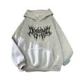 thumbnail image 1 of Yokua Y2K Harajuku Drawstring Hoodies Women Gothic Punk Graphics Oversized Sweatshirt, 1 of 13