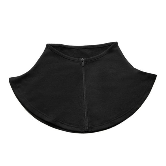 Yokua Zippered Neck Scarf Insert for Women Sun Protection Striped False Collar Shawl