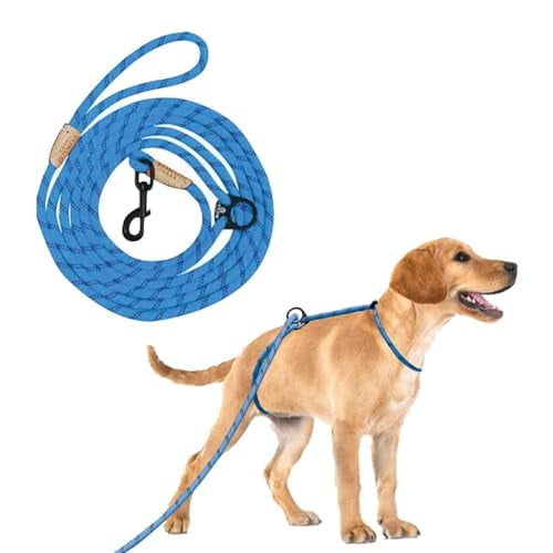 Yokum No Chokum No Pull Dog Leash Harness Lead No Pull Dog Harness and Leash Set Anti Pull Escape Proof for All Breeds Cushioned Rope Design