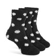 thumbnail image 1 of YolBer Girls' Dotted Fluffy Quarter Fuzzy Socks - 3 Pairs, 1 of 1
