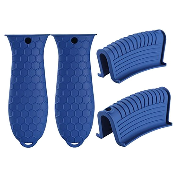 Yolaird Silicone Pot Handle Holder Cast Iron Skillet Holders Cover Non Slip Hot Pot Pan Handle Cover Sleeve Heat Resistant Potholder Cookware Handles for Cast Iron Skillet Metal Frying Pans Oven