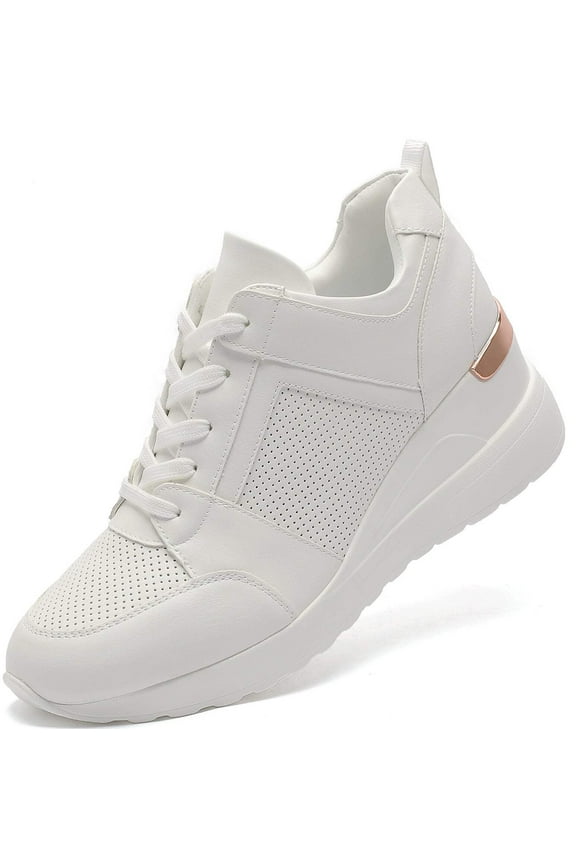 Wedge Sneakers for Women - Wedge Tennis Shoes Non-Slip Women Fashion Sneakers