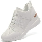 YOLANDA ZULA Wedge Sneakers for Women - Wedge Tennis Shoes Non-Slip Women Fashion Sneakers