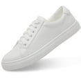 thumbnail image 1 of Yolanda Zula Woman Fashion Pure White Sneakers Casual Lace up Flat Shoes Low Top for Female, 1 of 8