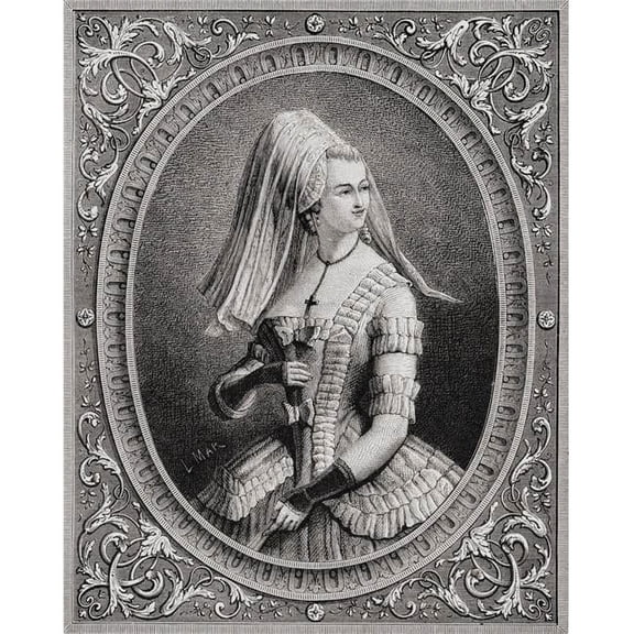 Yolande Martine Gabrielle De Polastron Madame De Polignac. 1749-1793 Best Poster Print - Large - 26 x 32