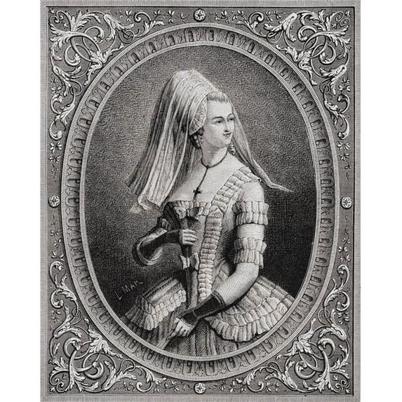 Yolande Martine Gabrielle De Polastron Madame De Polignac. 1749-1793 Best Poster Print - Large - 26 x 32