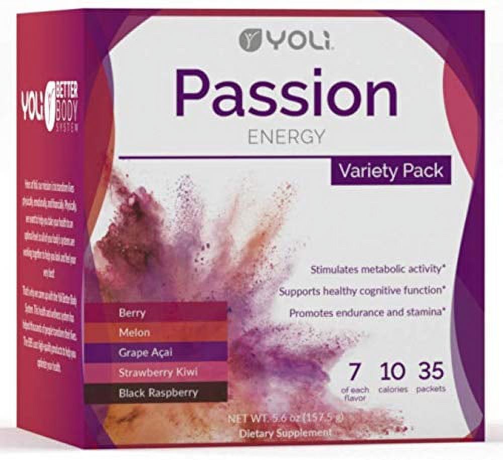 Yoli Passion Energy Drink Variety Pack Sugar Free Sweetwened with